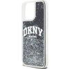 DKNY Liquid Glitter Arch Logo Zadný Kryt pre iPhone 13 Pro Max Black