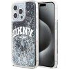 DKNY Liquid Glitter Arch Logo Zadný Kryt pre iPhone 13 Pro Max Black