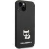 Karl Lagerfeld Liquid Silicone Choupette Zadný Kryt pre iPhone 14 Plus Black