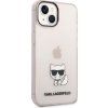 Karl Lagerfeld Choupette Logo Zadný Kryt pre iPhone 14 Plus Pink