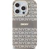 DKNY PC/TPU Repeat Pattern Tonal Stripe Magsafe Zadný Kryt pre iPhone 14 Pro Max Beige