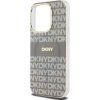 DKNY PC/TPU Repeat Pattern Tonal Stripe Magsafe Zadní Kryt pro iPhone 14 Pro Max Beige