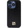 DKNY PU Leather Repeat Pattern Stack Logo Magsafe Zadní Kryt pro iPhone 14 Pro Max Black