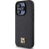 DKNY PU Leather Repeat Pattern Stack Logo Magsafe Zadný Kryt pre iPhone 14 Pro Max Black
