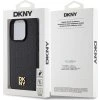 DKNY PU Leather Repeat Pattern Stack Logo Magsafe Zadní Kryt pro iPhone 14 Pro Max Black