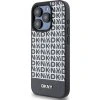 DKNY PU Leather Repeat Pattern Bottom Stripe MagSafe Zadní Kryt pro iPhone 14 Pro Max Black