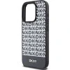 DKNY PU Leather Repeat Pattern Bottom Stripe MagSafe Zadní Kryt pro iPhone 14 Pro Max Black