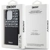 DKNY PU Leather Repeat Pattern Card Pocket Zadní Kryt pro iPhone 14 Pro Max Black
