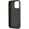 DKNY PU Leather Stack Logo Wrist Strap Zadný Kryt pre iPhone 14 Pro Max Brown