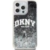 DKNY Liquid Glitter Arch Logo Zadní Kryt pro iPhone 14 Pro Max Black
