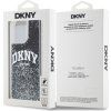 DKNY Liquid Glitter Arch Logo Zadný Kryt pre iPhone 14 Pro Max Black