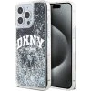 DKNY Liquid Glitter Arch Logo Zadní Kryt pro iPhone 14 Pro Max Black