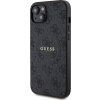 Guess PU Leather 4G Colored Ring MagSafe Zadní Kryt pro iPhone 15 Plus Black