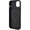 Guess PU Leather 4G Colored Ring MagSafe Zadní Kryt pro iPhone 15 Plus Black