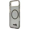 Guess IML Glitter Script Strap MagSafe Zadný Kryt pre iPhone Air Black