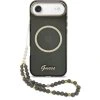 Guess IML Glitter Script Strap MagSafe Zadní Kryt pro iPhone Air Black