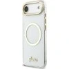 Guess IML Glitter Script Strap MagSafe Zadní Kryt pro iPhone Air Transparent