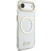 Guess IML Glitter Script Strap MagSafe Zadný Kryt pre iPhone Air Transparent