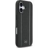 Mercedes Leather Star Pattern and Stripes MagSafe Zadný Kryt pre iPhone 17 Black/White