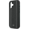 Mercedes Leather Star Pattern and Stripes MagSafe Zadný Kryt pre iPhone 17 Black/White