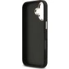 Guess PU Fixed Glitter 4G Metal Frame Zadní Kryt pro iPhone 17 Black