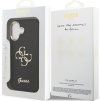 Guess PU Fixed Glitter 4G Metal Frame Zadní Kryt pro iPhone 17 Black