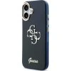 Guess IML 4G Script Metal Logo Zadní Kryt pro iPhone 17 Blue