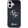Guess IML 4G Script Metal Logo Zadný Kryt pre iPhone 17 Blue