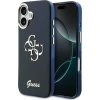 Guess IML 4G Script Metal Logo Zadní Kryt pro iPhone 17 Blue