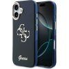 Guess IML 4G Script Metal Logo Zadný Kryt pre iPhone 17 Blue