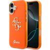 Guess IML 4G Script Metal Logo Zadný Kryt pre iPhone 17 Orange