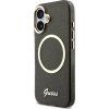 Guess IML Glitter Script Strap MagSafe Zadný Kryt pre iPhone 17 Black