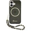 Guess IML Glitter Script Strap MagSafe Zadní Kryt pro iPhone 17 Black
