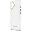 Guess IML Glitter Script Strap MagSafe Zadní Kryt pro iPhone 17 Transparent