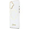Guess IML Glitter Script Strap MagSafe Zadný Kryt pre iPhone 17 Transparent
