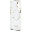 Guess IML Glitter Script Strap MagSafe Zadný Kryt pre iPhone 17 Transparent