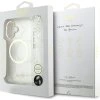 Guess IML Glitter Script Strap MagSafe Zadní Kryt pro iPhone 17 Transparent
