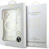 Guess IML Glitter Script Strap MagSafe Zadný Kryt pre iPhone 17 Transparent