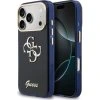 Guess IML 4G Script Metal Logo Zadní Kryt pro iPhone 17 Pro Blue