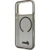 Guess IML Glitter Script Strap MagSafe Zadný Kryt pre iPhone 17 Pro Max Black