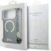 Guess IML Glitter Script Strap MagSafe Zadný Kryt pre iPhone 17 Pro Max Black
