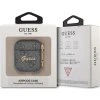 Guess 4G Script PC/PU Pouzdro pro AirPods 1/2 Black