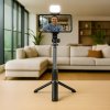 OBAL:ME SelfiePod Glow, selfie tyč a tripod s LED světlem, černá