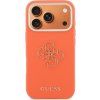 Guess PU Resin Logo Zadný Kryt pre iPhone 17 Pro Orange