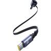 Baseus Enjoyment Max nabíjačka do auta s káblami USB-C+USB-C 60W čierna