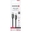 DATOVÝ KABEL SWISSTEN TEXTILE USB-C / USB-C 3.0 M ČERNÝ