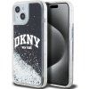 DKNY Liquid Glitter Arch Logo Zadný Kryt pre iPhone 11 Black
