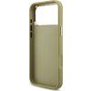Guess PU Fixed Glitter 4G Metal Frame Zadní Kryt pro iPhone 17 Pro Max Gold