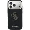 Guess PU Resin Logo Zadný Kryt pre iPhone 17 Pro Max Black