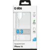 SBS Skinny Cover pre iPhone 16 - priehľadný